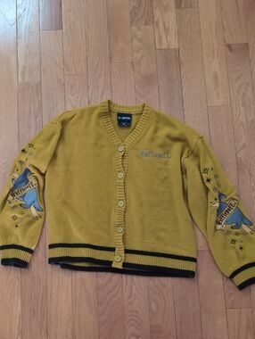 Warner Bros. Mustard Yellow Hufflepuff Button-Front Cardigan